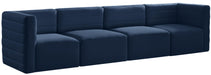 Quincy Navy Velvet Modular Sofa image