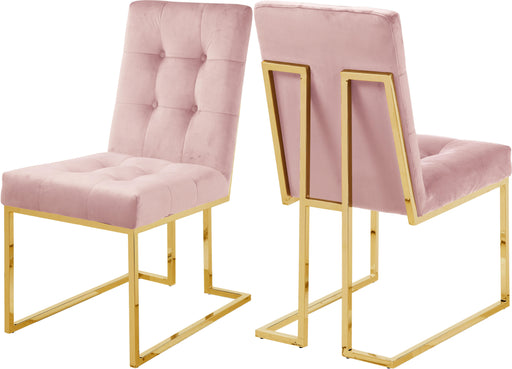 Pierre Pink Velvet Dining Chair image