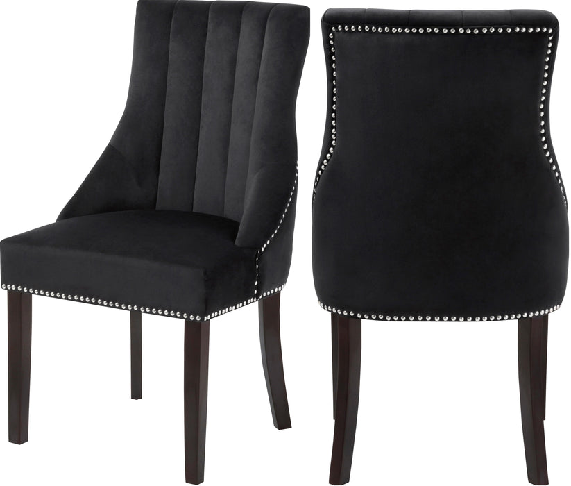 Oxford Black Velvet Dining Chair image