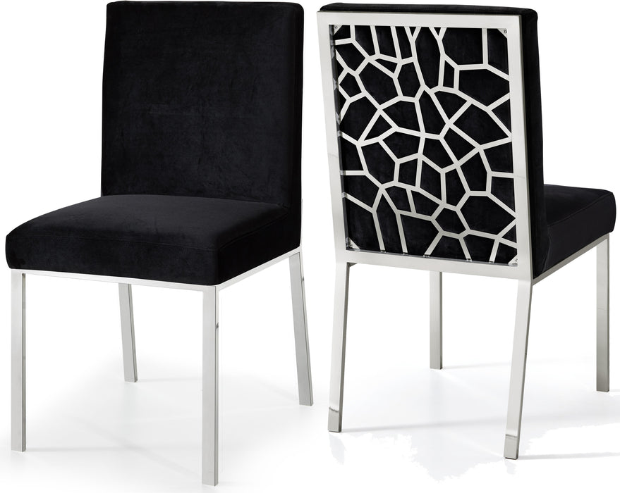 Opal Black Velvet Dining Chair image
