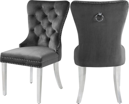 Carmen Grey Velvet Dining Chair image
