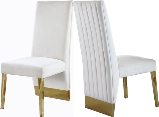 Porsha Cream Velvet Dining Chair image