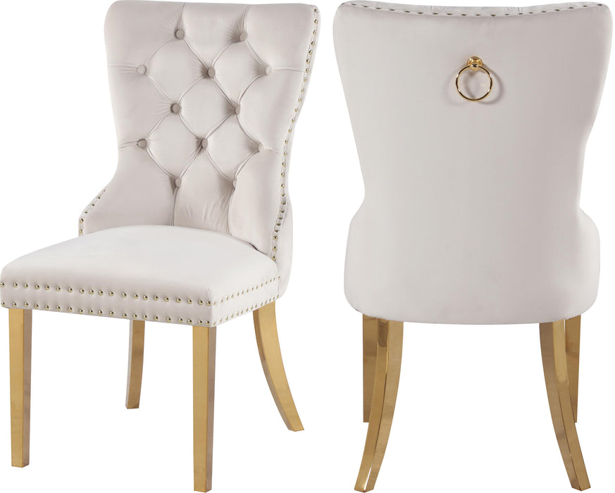 Carmen Cream Velvet Dining Chairs (2) image