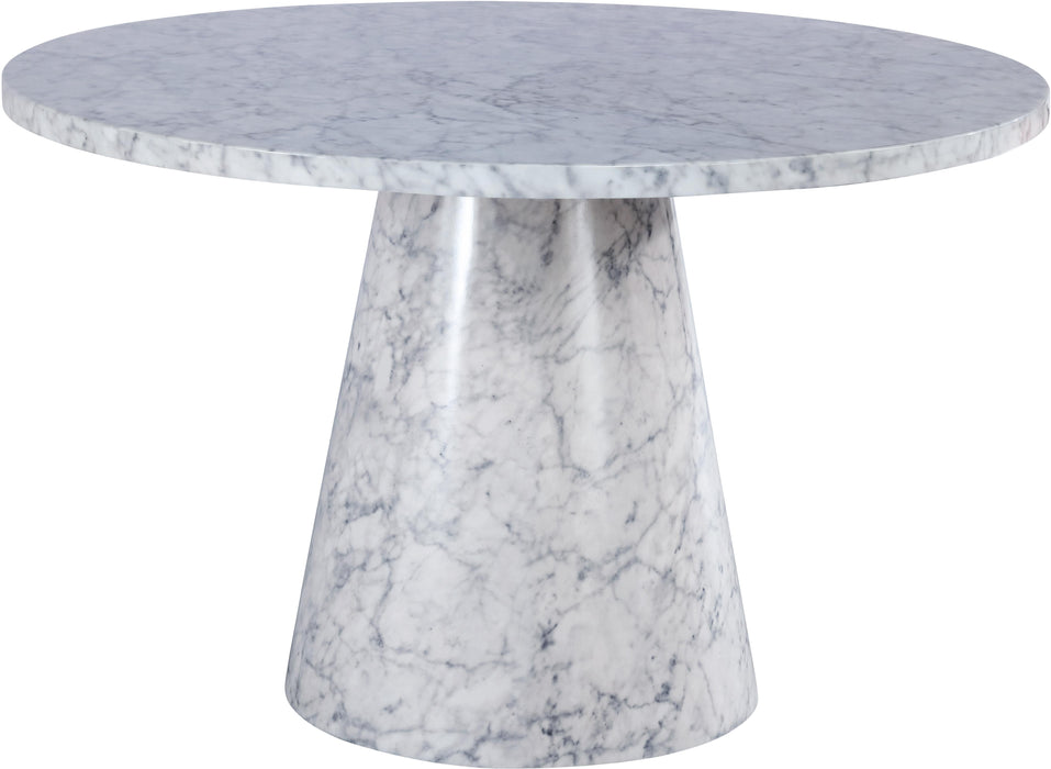 Omni White Faux Marble Dining Table image