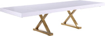 Excel White Lacquer Extendable Dining Table (3 Boxes) image