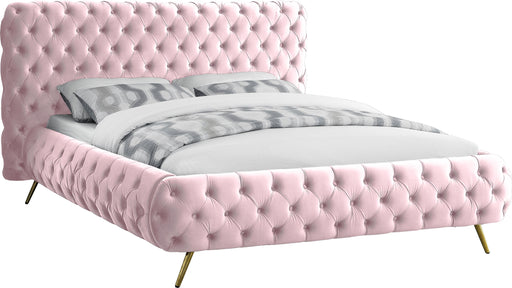 Delano Pink Velvet King Bed image