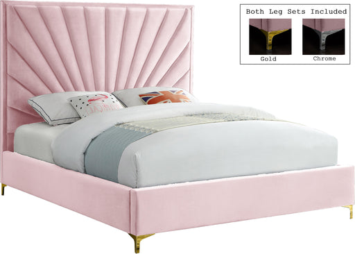 Eclipse Pink Velvet King Bed image