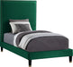Harlie Green Velvet Twin Bed image