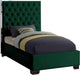 Lexi Green Velvet Twin Bed image