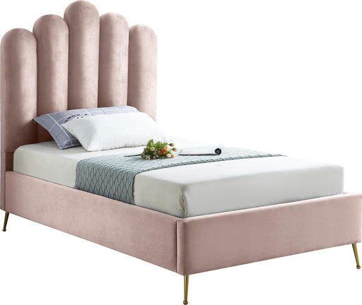 Lily Pink Velvet Twin Bed image