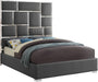 Milan Grey Faux Leather King Bed image