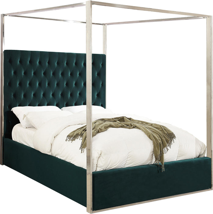 Porter Green Velvet Queen Bed image